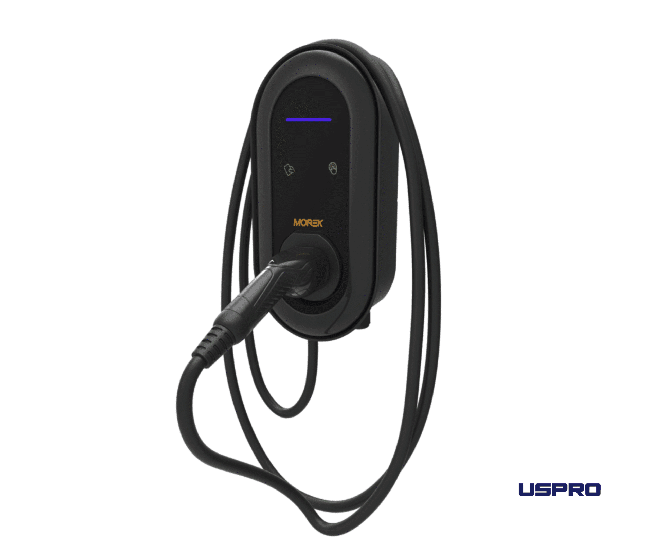 MOREK EV 22 kW išmani elektromobilių įkrovimo stotelė su 6.5m kabeliu ir LCD ekranu