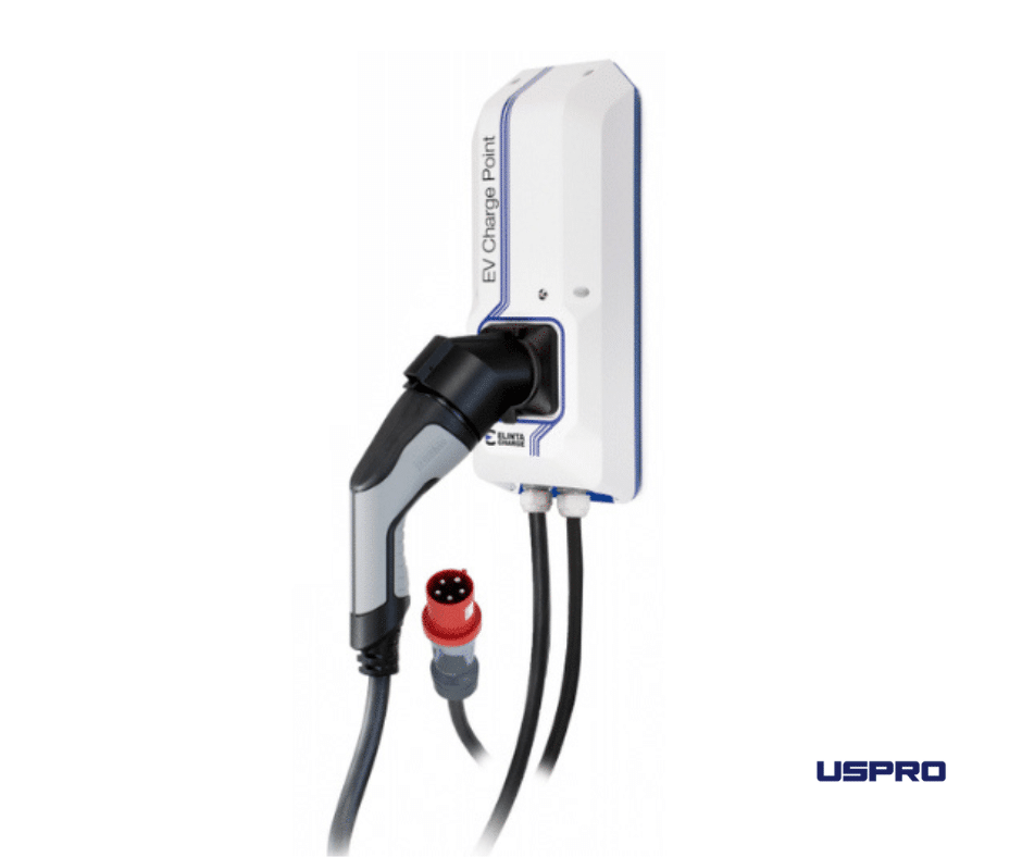 Elinta Charge HomeBox Slim Type 2 lizdas RFID skaitytuvas ir MID skaitiklis